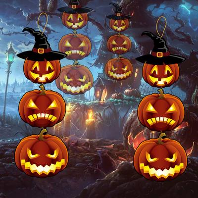 Zahradní dýně Závěsná na dveře Závěs na dveře Dýňové spojení dveří Halloweenská atmosféra Dekorace Přívěsek černé kočky Vlastní série