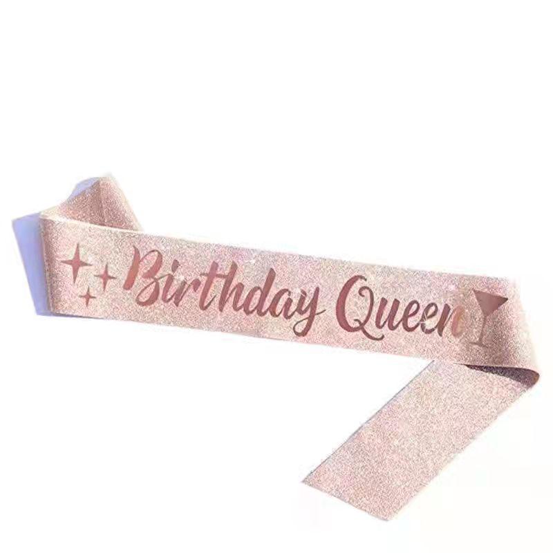 European and American Birthday Crown Headband Hairpin - "Happy Birthday"