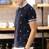 Summer New Style Deer Print Top Quality Men's Polo Shirt Pique Cotton Short-Sleeved Casual Breathable Lapel Men's Shirt