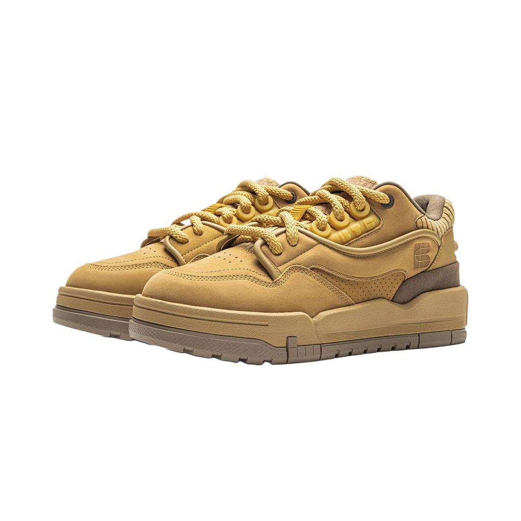 Li Ning 001 BTC Abrasion Resistant Lightweight Slip Resistant Low top Casual Shoes Men's Ginger Yellow AGCV443-1