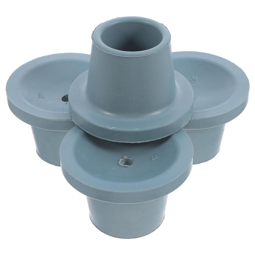 4Pcs Grey Anti-Slip Rubber Leg Tips for Shower Chair Bath Stool Commode Seat Replacement Feet Caps Wear-Resistant Floor