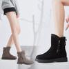 Women's 2026 Thickened Frosted Cowhide Snow Boots: Plush-Lined, Warm, Non-Slip, Cold-Proof Winter Footwear.