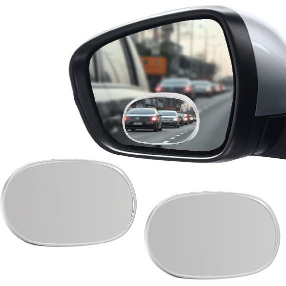 

2PCS Rectangular Blind Spot Mirror for Car, HD Glass Wide Angle Convex Side Rearview Mirror with Stick-on Design, 360° Adjustable Framed Safety Round серебряный