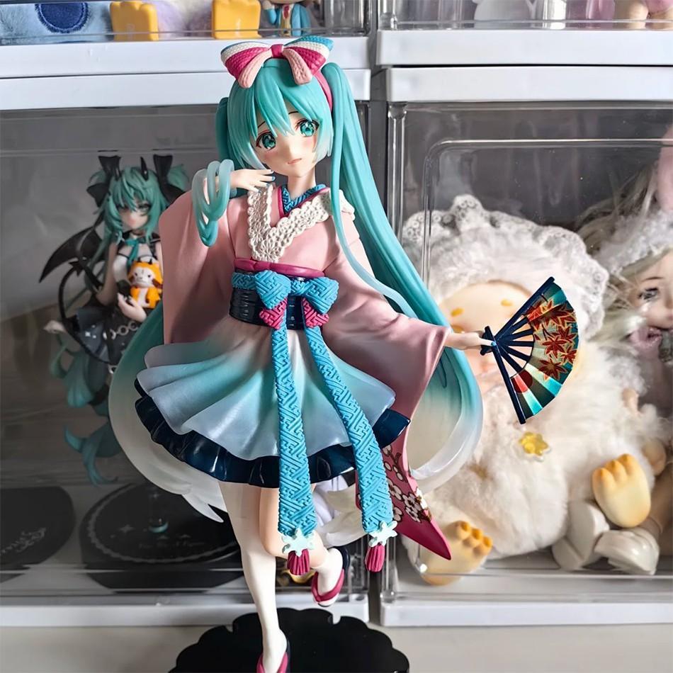 The Anime Figure Cherry Blossoms Dress Action Figures Kawaii Swimsuit Vocaloid Pvc Collectible Model Toys Girl Gift