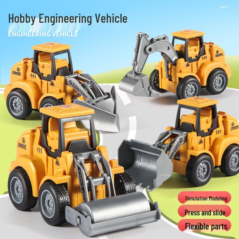 Children's Educational Inertial Excavator Toy Car Model
