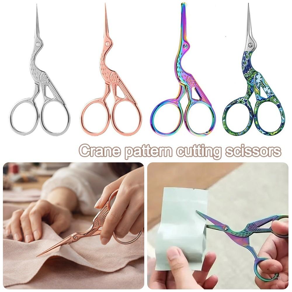 Professional Tool Bird Shape Nail Art Shears Stainless Steel Precision Crane Embroidery Shears Tailor Shears Handmade Crafts