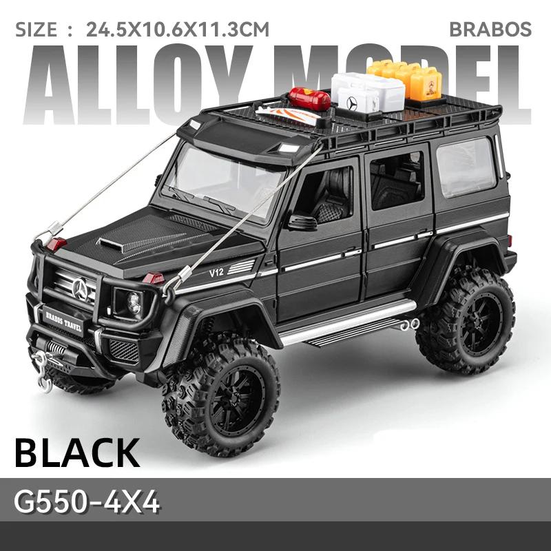 

1:24 Mercedes-Benz G550 4X4 Модифицированная Версия Внедорожник Машинка из Литого Металла Модель Машинки Симуляция Коллекция Подарок для Детей чёрный