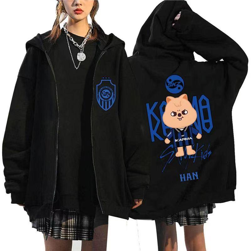 Худи в стиле k-pop Straykids Пальто Звезда K-pop SKZOO KARMA одежда L