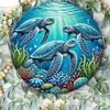 Iron Turtle Metal Art Sign Ocean Theme Wall Decor for Home Cafe Bar
