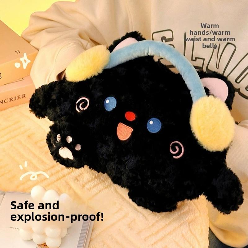 Rechargeable Electric Hot Water Bag With Cute Plush Cover For Cold Weather Comfort