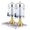 Commercial Drink Server Pedestal Stands Transparent Double-Head Juice Dispenser