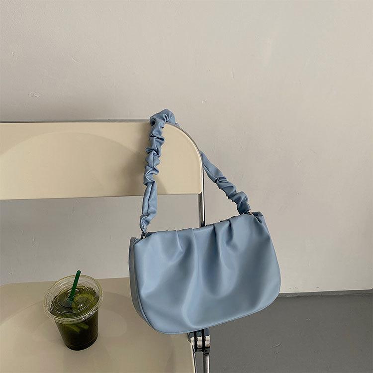 

Сумка Женская Летняя Нишевая 2025 Новая Универсальная Сумка Кроссбоди Облако Оригинальная Сумка Под Мышку На Плечо Уникальная Складная Маленькая Сумка синий