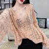 Autumn Winter V-neck Knit Base Layer European Style Thin Loose Long Sleeve Mohair Sweater for Women
