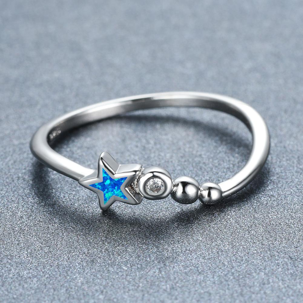 

Sweet Star Opal Ring Personality Simple Small and exquisite jewelry no. 10