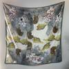 Spring and Autumn High-end Twill Flower Printed Bag Headscarf Scarf for Women New Versatile Sunscreen Scarf Scarf
