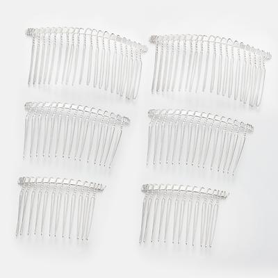 10 Stück 12/15/20mm Silberfarbene Zähne Haarkamm Haarnadel für Schmuckherstellung Brauthaarkämme DIY Hochzeitszubehör
