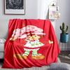 Straw-berry Friends Blanket Lightweight Flannel Bedding Blanket Perfect for Travel, Camping, Living Rooms, Offices, Sofas, Fan Christmas gift