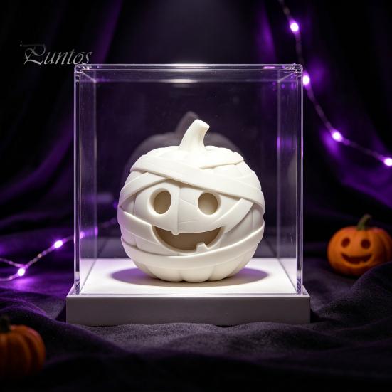 Ghost Theme Craft Supply 3D Printed Halloween Mummy Figurine, Blank DIY Paintable Bandage Pumpkin Statue, Personalized Decor Mini Desktop Ornament for