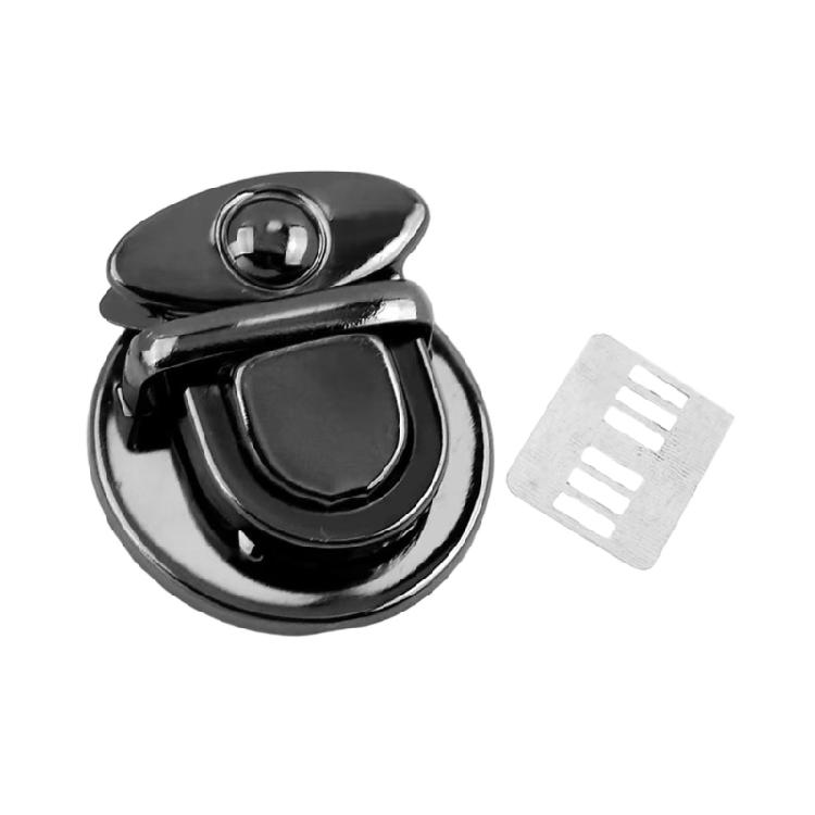 

Turn Lock Clasp Purse Clutch Closure Twist Lock Fastener Handbag Bag Metal Hardware Clip Clasp Buckles Accessories чорний