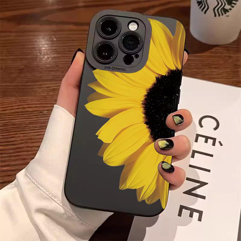 Sunflower Pattern Phone Case For Xiaomi Redmi Note 14 13 12 Pro Plus 5G 12S 11 10 Redmi 12 13 13C Shockproof Soft Silicone Cover