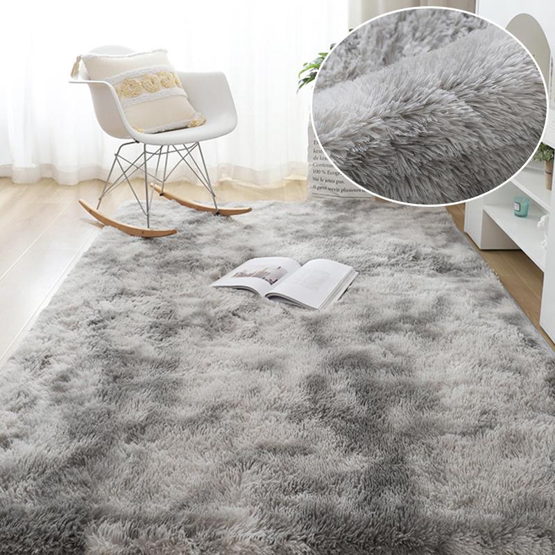 Gray Carpet for Living Room Plush Rug Bed Room Floor Fluffy Mats Anti-slip Home Decor Rugs Soft Velvet Carpets Kids Room Blanket