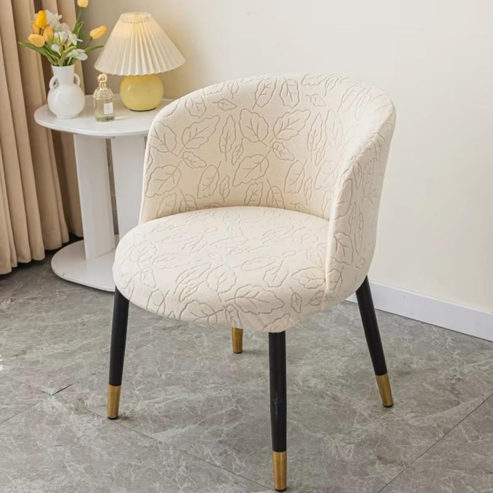 Arc-Shaped Curved Armchair Elastic Dining Chair Slipcover Nordic Chair Cover For Home Living Room
