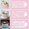 12 Pcs Cake Stencils Cake Templates Set Floral Leaf Linear Stripe Lace Irregular Geometry Wedding Icing Stencils Cake Molds Cookie Dessert