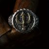 New Neptune Trident Handsome Ring Versatile Retro Trendy Boys Open Adjustable Ring