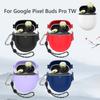 Kopfhörerhülle mit Lanyard-Haken TPU PC Kopfhörerhülle Wasserdichtes Bluetooth-Etui Zubehör für Google Pixel Buds Pro
