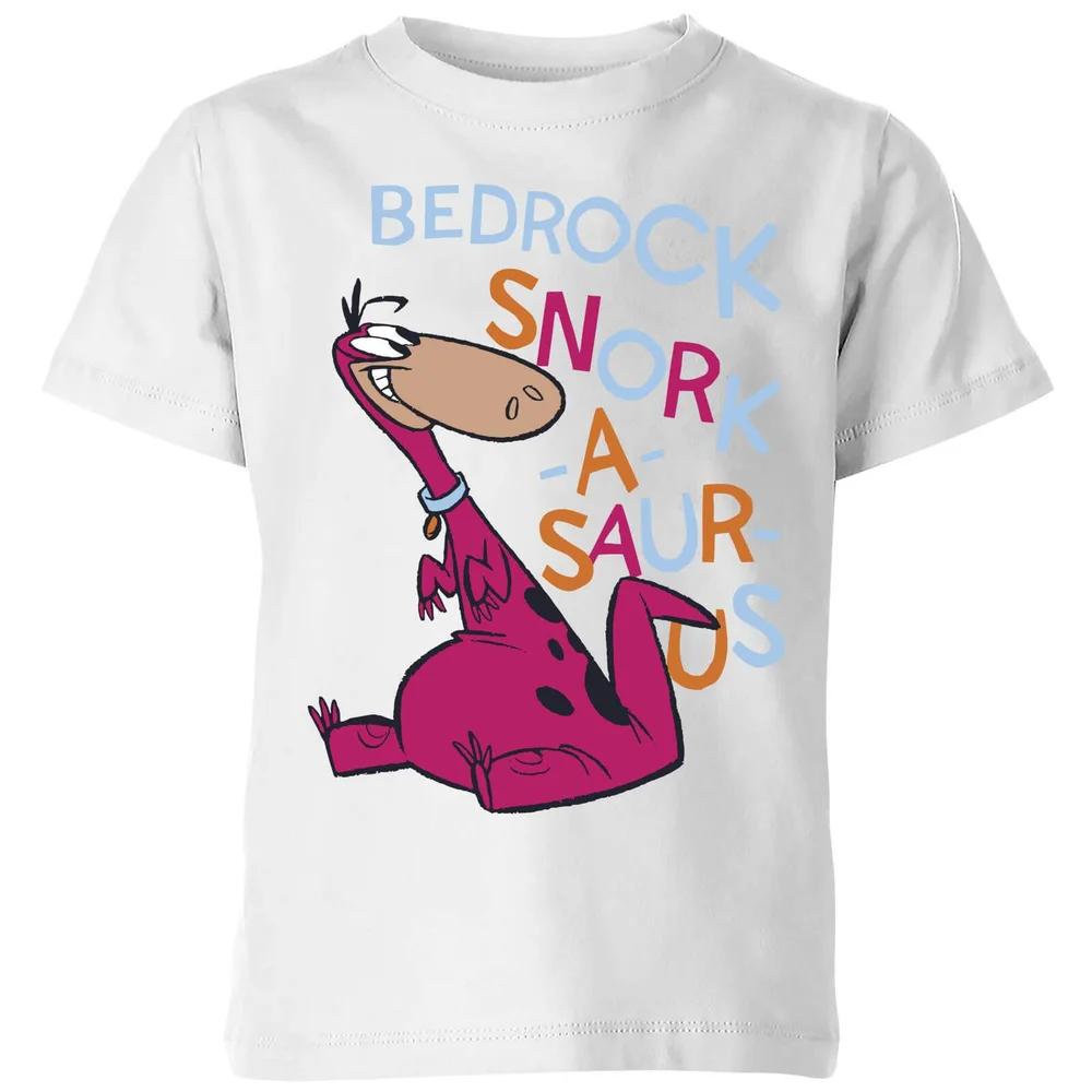 The Flintstones Bedrock Snork-A-Saur-Us Kids  T-Shirt - White - 3-4 Years 130