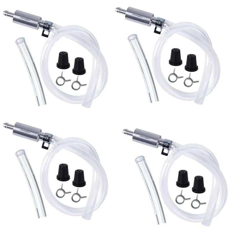 Brake Bleeding Hose With One Way Check Valve, 4 PCS Brake Bleeder Kit Tube For Car Motorcycle Clutch