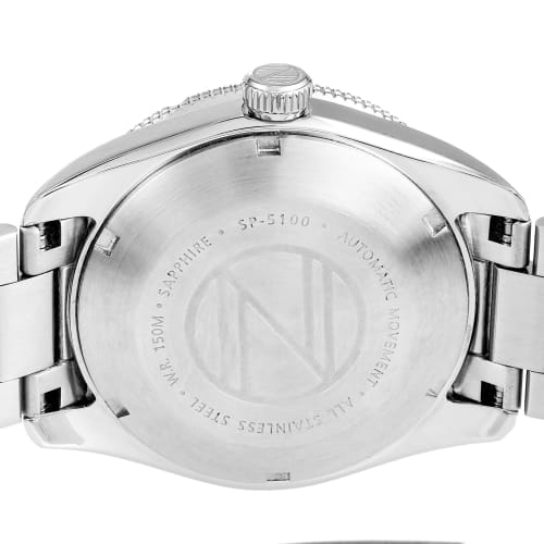 Spinniker CROFT Men's 40mm Watch SP-5100-11, Black Dial, Stainless Steel, Sapphire Crystal, Automatic, 15 ATM Water Resistance, Silver