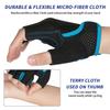 MOREOK Half Finger Bike Gloves 5MM Silicone Pads Bicycle Gloves Shock-Absorbing Non-Slip Mountain Cycling Gloves