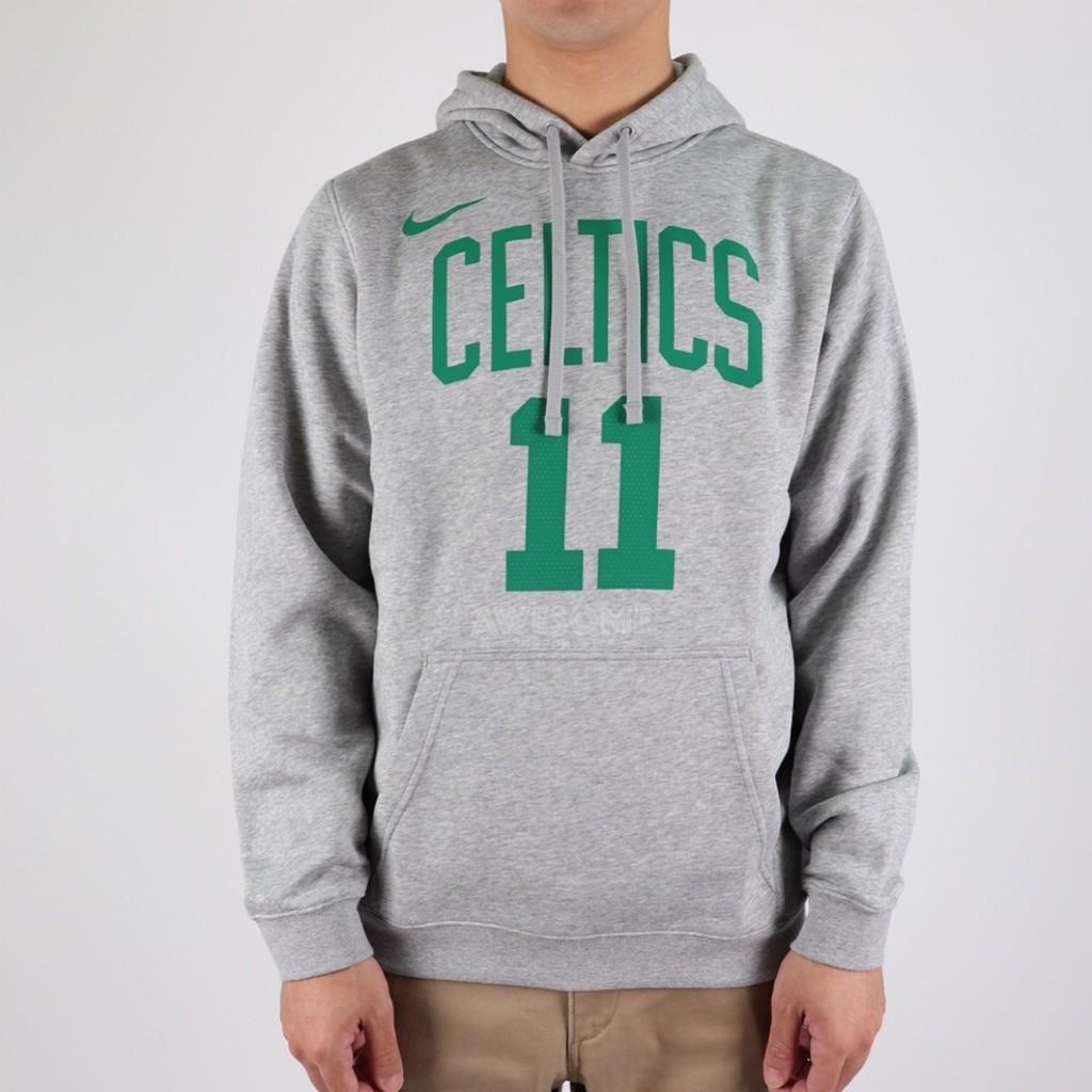 Nike Celtics Kyrie 11 Letter Print American Casual Hoodie Men hoodies Gray 929265-063