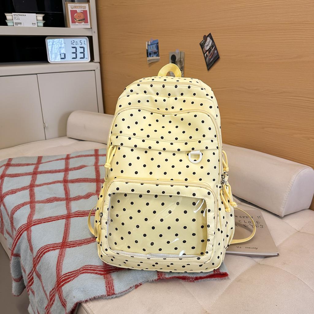 Schultasche Bedruckte Schultasche 1011 Schüler Mittelschüler Oberstufenschüler Bedruckter Gepunkteter Rucksack Harajuku Reise Rucksack