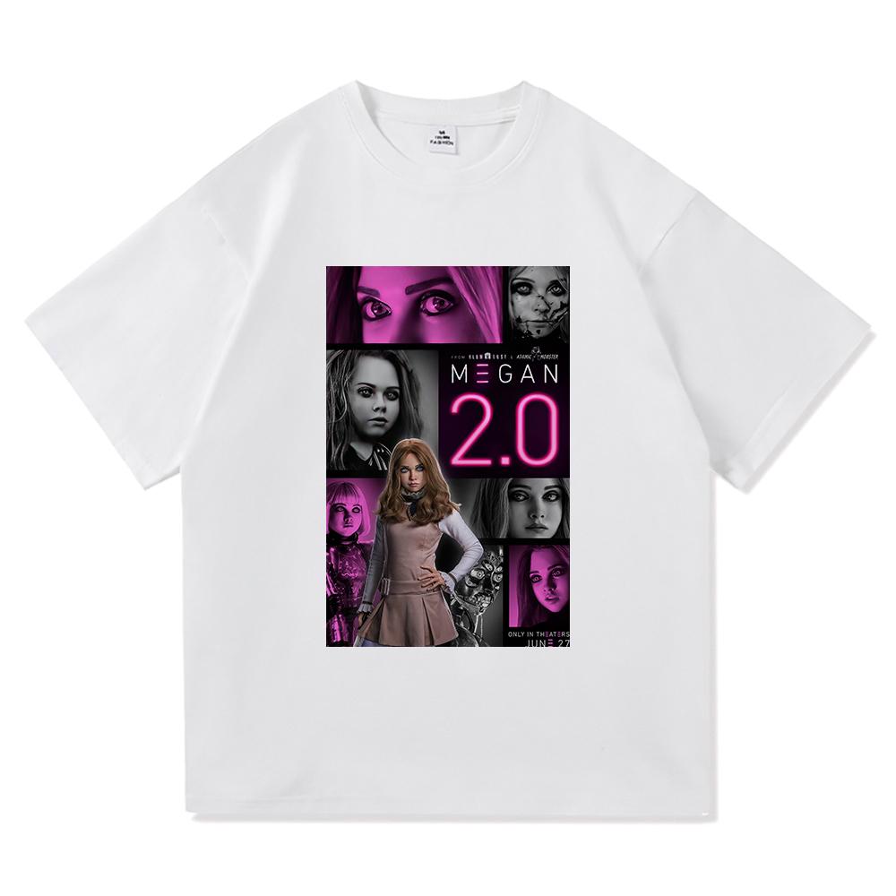 Horrorfilm M3GAN 2.0 T-Shirt 2025 Mode Halloween Retro Herren-/Damenbekleidung Vintage Harajuku Hochwertige Oberteile Baumwoll-T-Shirts