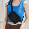 A Stylish and Simple Black Waist Bag for Girls Featuring, Perfect for Casual Outings and Multifunctional As A Phone Bag.