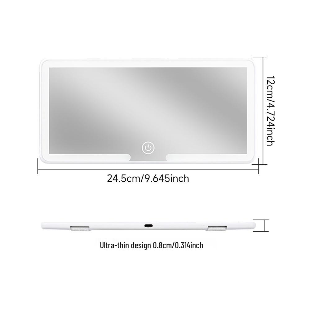 LED Car Sun Visor Makeup Mirror with Three-Speed Dimming