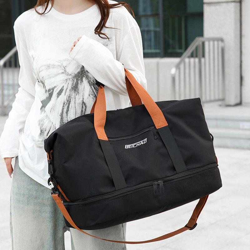 Can Be Used As A Travel Bag with A Large Capacity for Dry and Wet Separation, Fitness Bag with Logo Printing, Independent Shoe Compartment Storage Bag
