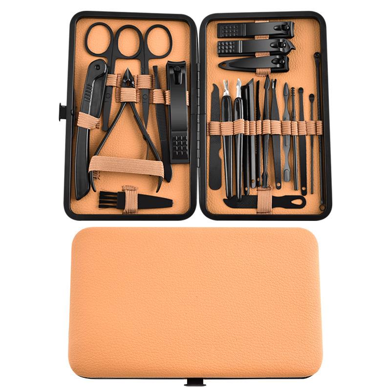 High-End 24-Piece Grooming Set: Nail Clippers, Manicure, Pedicure, Ear Pick, Cuticle Remover.