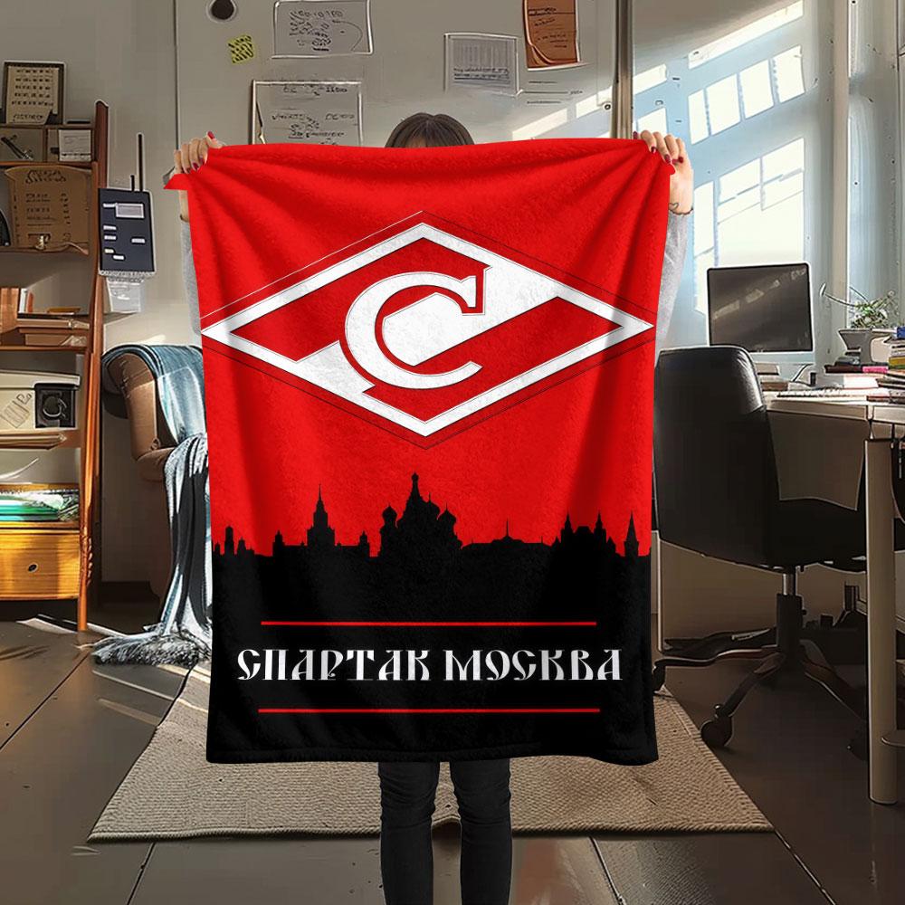 1PC  Spartak Moscow Fight Blanket, High quality Comfortable for All Seasons, Home Decor, Warmth and Comfort