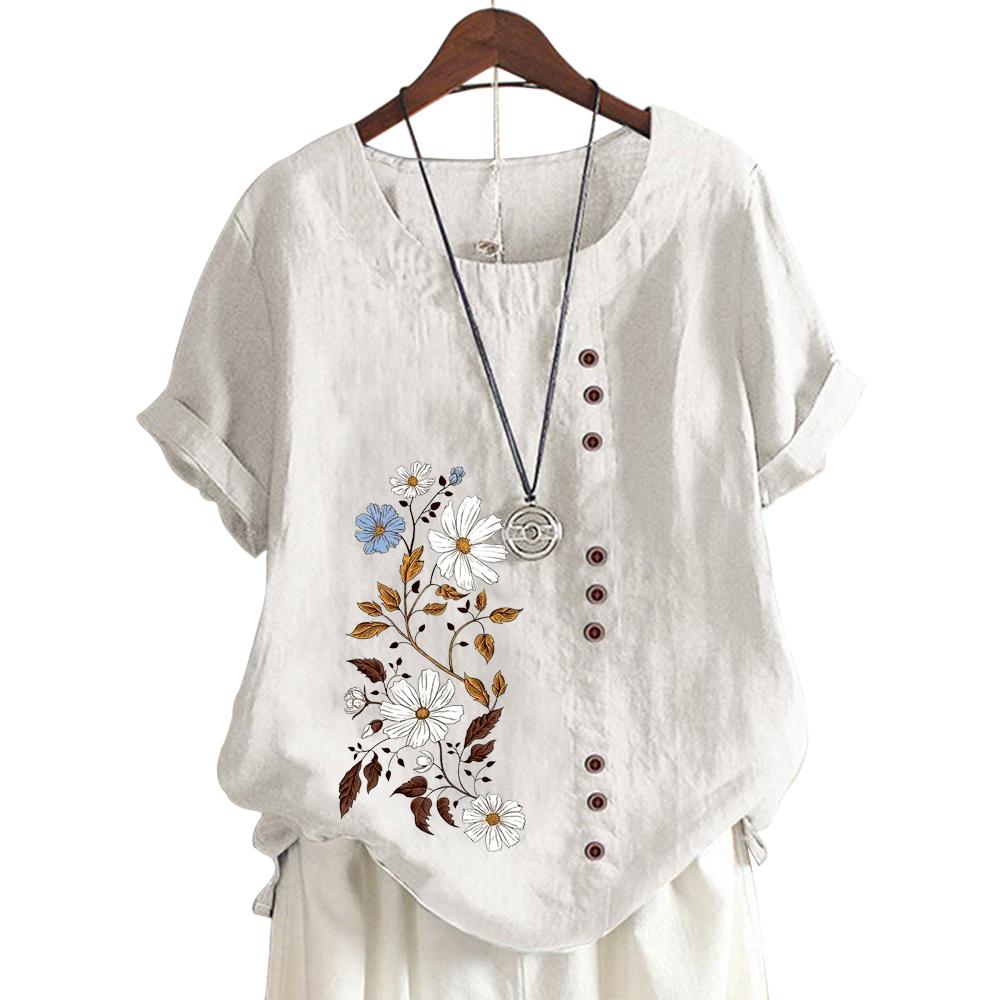 Všestranný top s krátkým rukávem a kulatým výstřihem v 11 barvách pro ženy