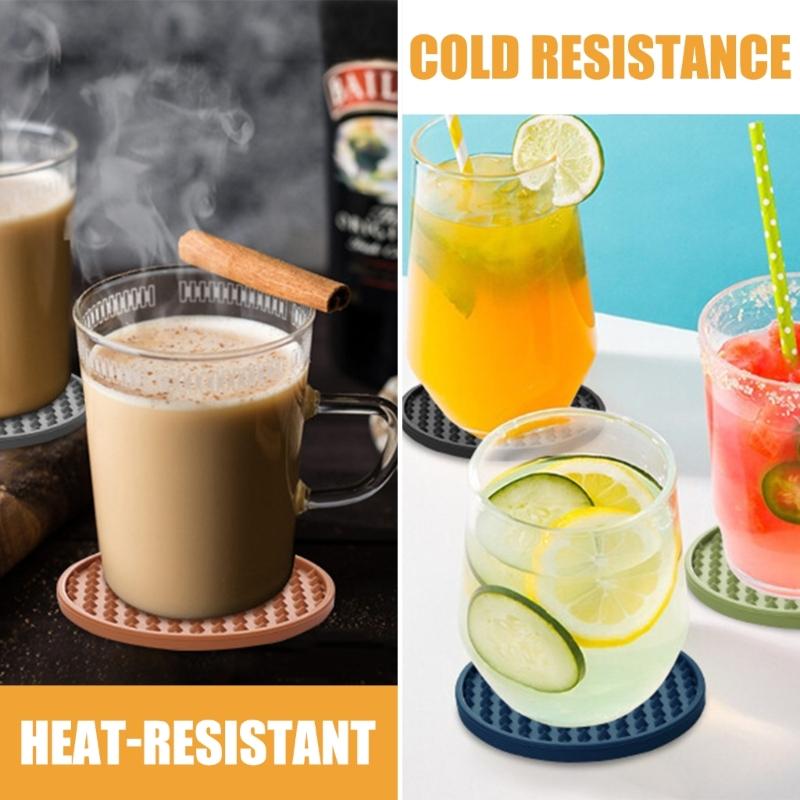 Food Grade Pentagon Coaster Dishwasher Friendly Cup Pad Decorative Home Essential Easy Cleaning Table Accessory