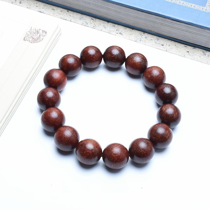 Venus Old Material Small-Leaf Red Sandalwood Prayer Beads Chain - High Oil Density, Unisex, New Chinese Style Decoration Gift