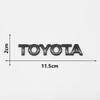 3D ABS TOYOTA Letters Emblem Rear Trunk Badge Logo Nameplate Sticker Black Chrome for Corolla Camry RAV4 Yaris Highlander Hilux SH7