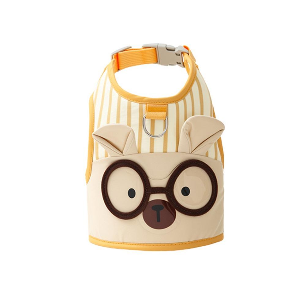 Cartoon Design Dog Harness and Leash Set Breathable Pet Chest Strap Set Durable Pet Vest Puppy