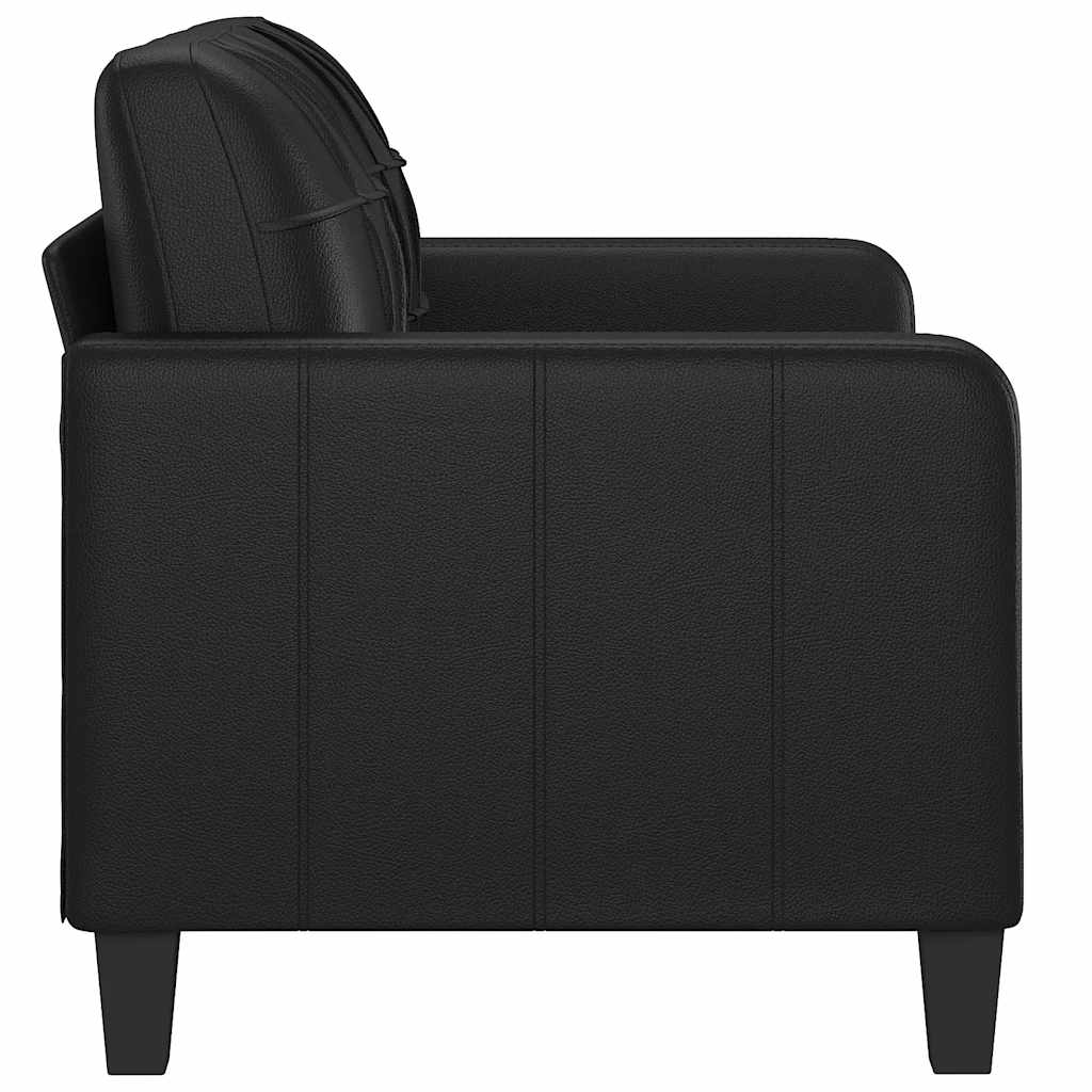 Vidaxl 2-Seater Sofa, Black, 120 Cm, Faux Leather
