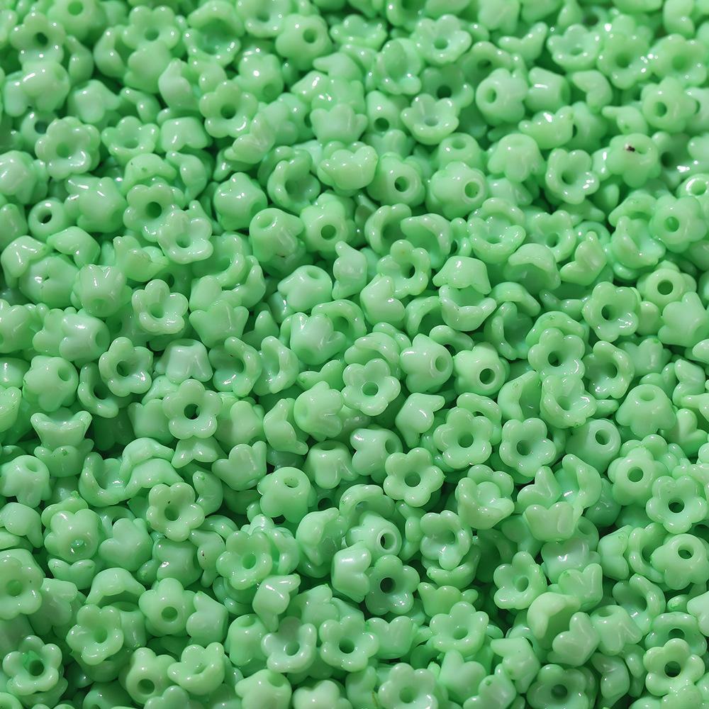 100Pcs 9mm Small Flower Beads Handmade DIY Bracelet Necklace Beaded Jewelry Accessories