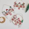 Creative Wooden English Letter Christmas Ornament for Windows, Doors, and Trees