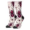 1 Paar Allwetter-Socken Crew-Socken Klassischer Spinnenmuster-Print Polyester, Strumpf für Freizeit, Sport & Outdoor Herren & Damen